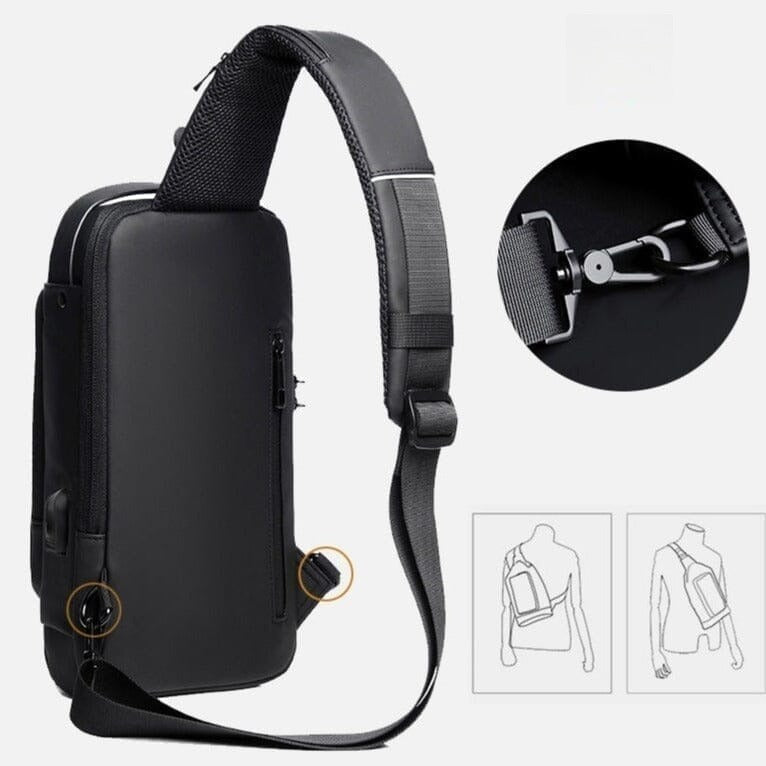 Mochila Anti-Furto com Senha USB Slim Bag